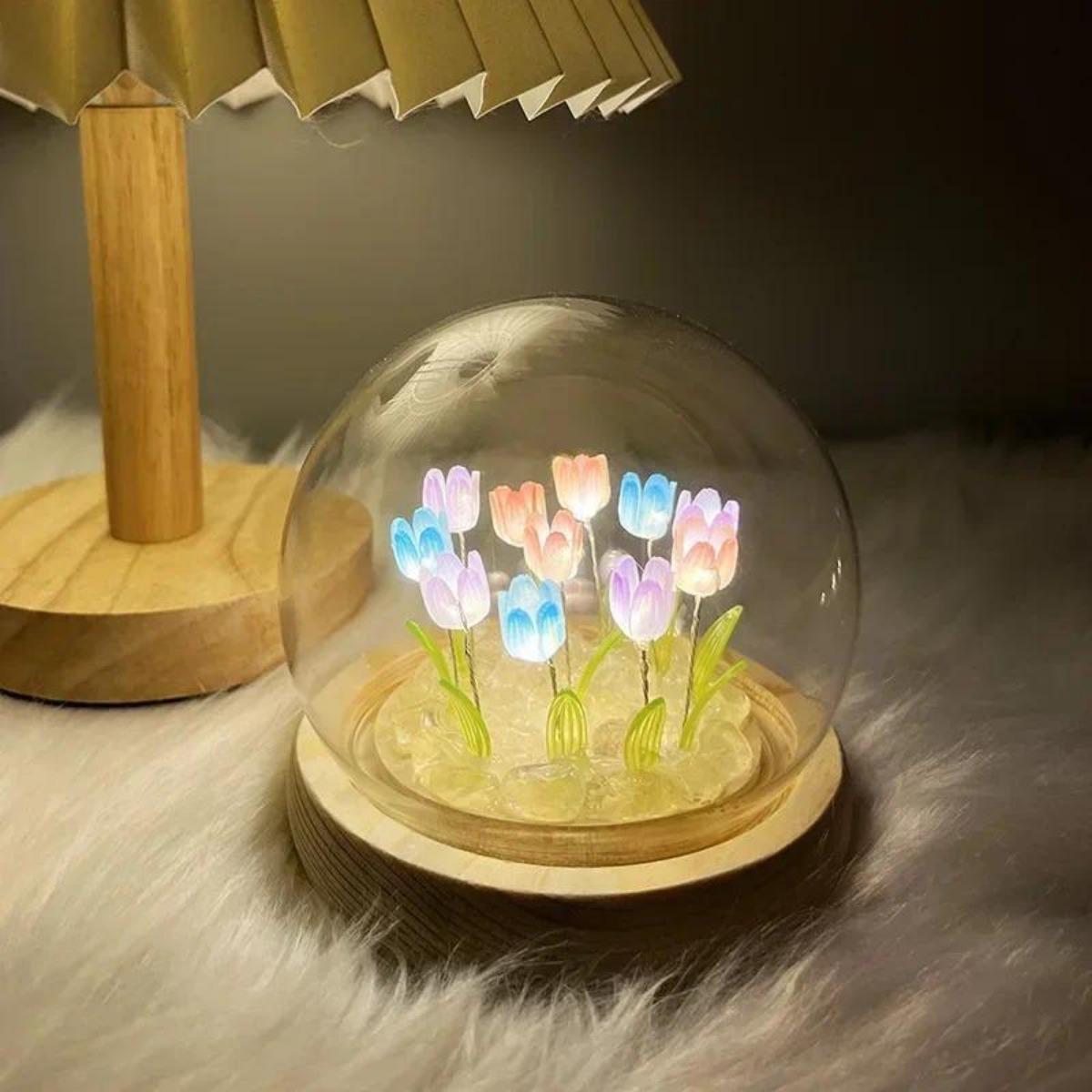 Lighting Decoration Ideas For Home - 수제 튤립 무드등 1개, 침실 및