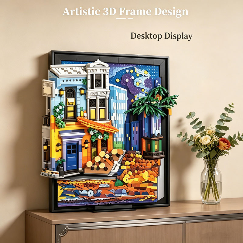 Lighting Decoration Ideas For Home - 2678피스 야경 카페 그림 액자 빌딩