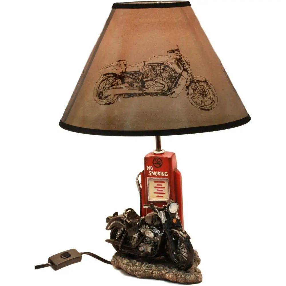 Vintage Lighting Decor - 빈티지 레트로 블랙 오토바이 가스 펌프