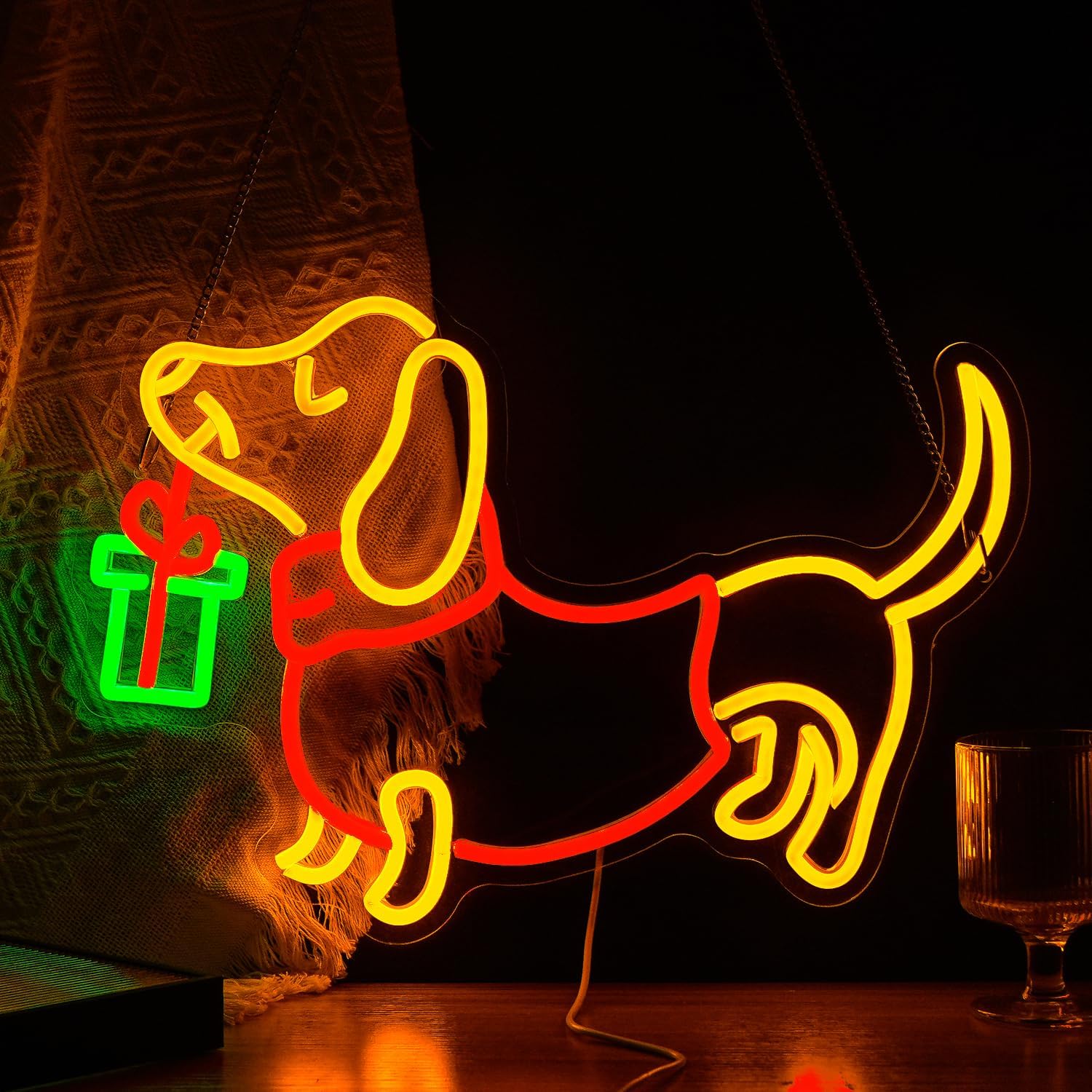USB 디밍 가능한 닥스훈트 네온 사인 LED 조명,  - Lighting Decoration Ideas For Home 리뷰 및 가격