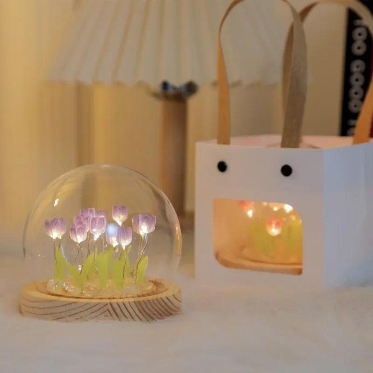 수제 튤립 무드등 1개, 침실 및 탁상용 홈데코, 마당 - Lighting Decoration Ideas For Home 리뷰 및 가격