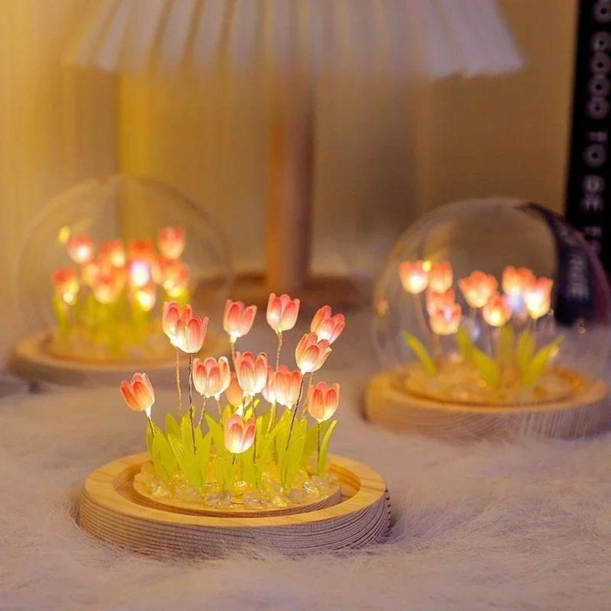 수제 튤립 무드등 1개, 침실 및 탁상용 홈데코, 마당 - Lighting Decoration Ideas For Home 리뷰 및 가격