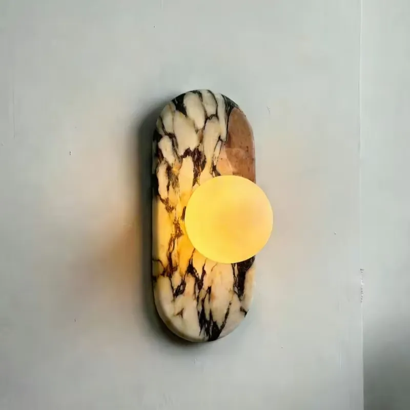 SJX 미니멀리스트 내추럴 칼라카타 비올라 대리석 벽등 - Lighting Decor For Bedroom 리뷰 및 가격