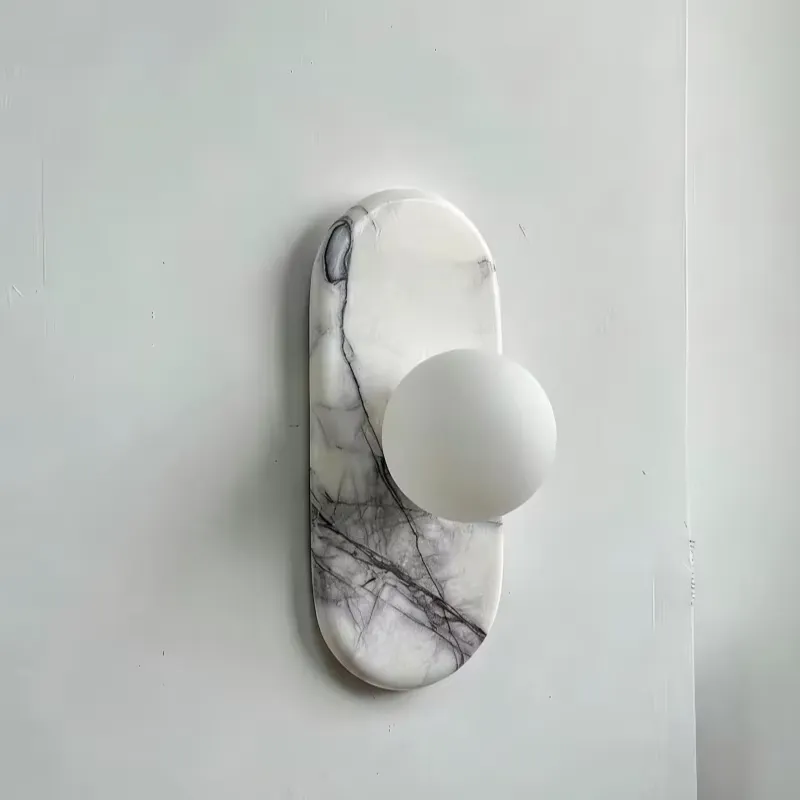 SJX 미니멀리스트 내추럴 칼라카타 비올라 대리석 벽등 - Lighting Decor For Bedroom 리뷰 및 가격
