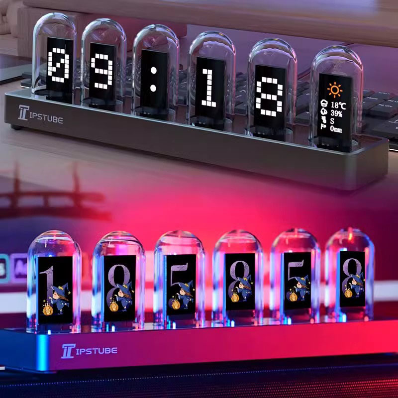 RGB 닉시 튜브 시계 LED 발광 IPS 컬러 스크린 - Lighting Decoration Ideas For Home 리뷰 및 가격