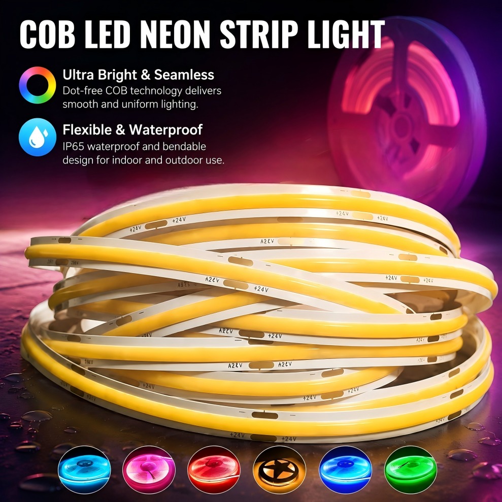 COB LED 스트립 DC12V/24V 320LED/M - Lighting Decor And More 리뷰 및 가격