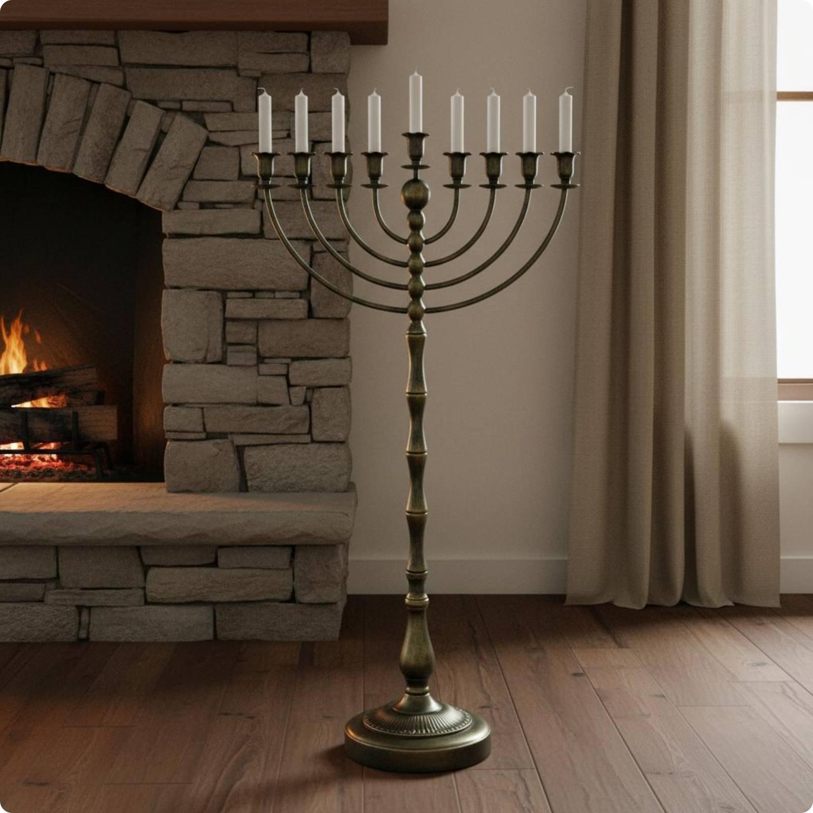 앤틱 청동 메노라 스탠드 금속 구조 홈데코 우아한 장식 - Elegant Decor & Lighting Llc 리뷰 및 가격