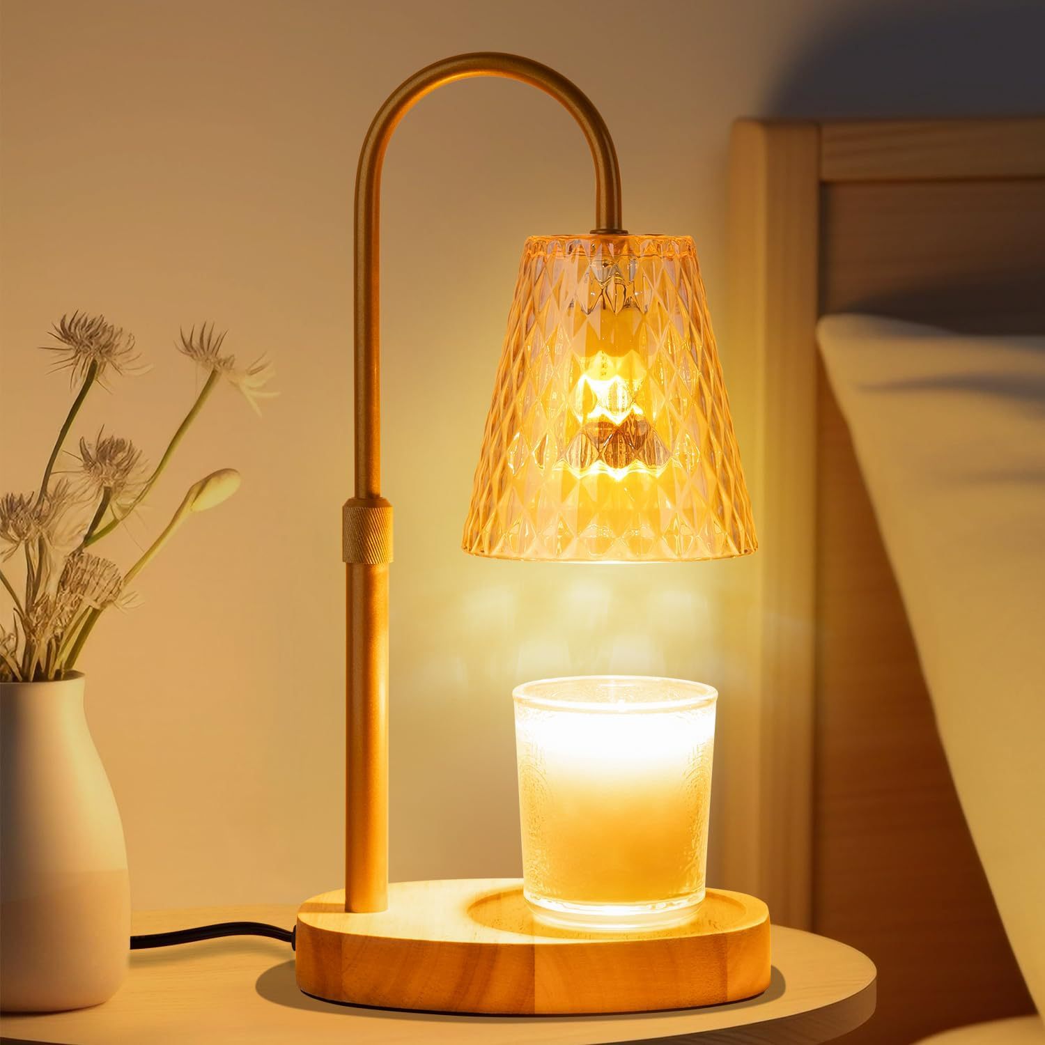 무화염 왁스 멜트 워머 램프 유리갓 레트로 아로마 캔들 - Vintage Lighting Decor 리뷰 및 가격