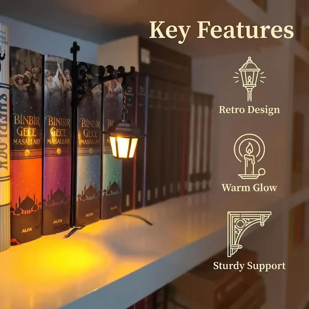 도서관 랜턴 장식용 책장 조명 레트로 도서관 랜턴 책장 - Lighting Decor 리뷰 및 가격