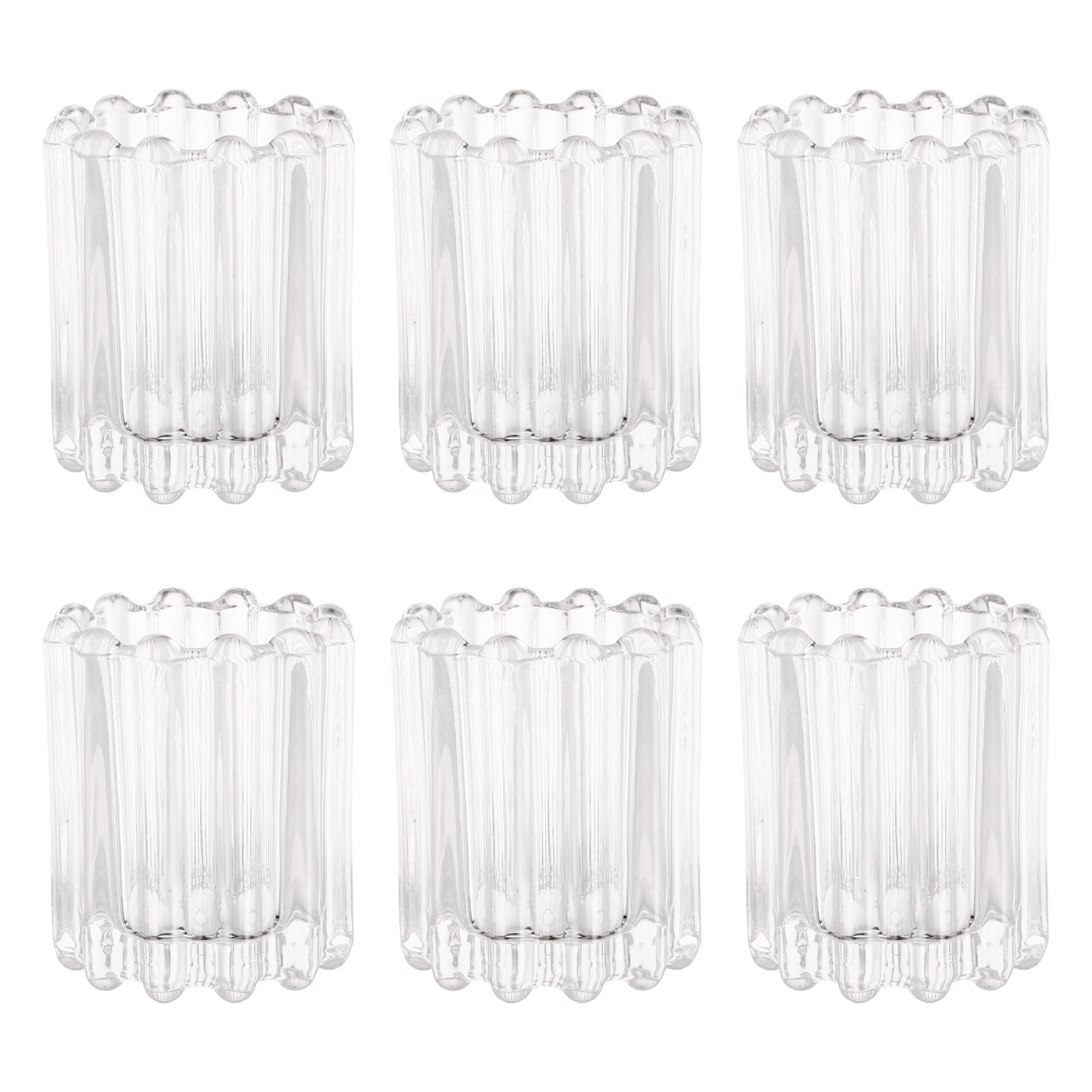 6Pcs 투명 유리 빈티지 홀더 티 라이트 봉헌 컵 라 - Vintage Lighting Decor 리뷰 및 가격