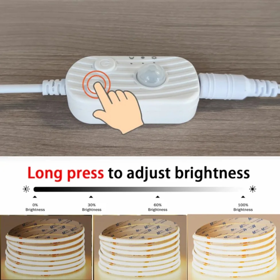 DC5V USB 모션 센서 8mm COB LED 스트립 - Lighting Decor And More 리뷰 및 가격