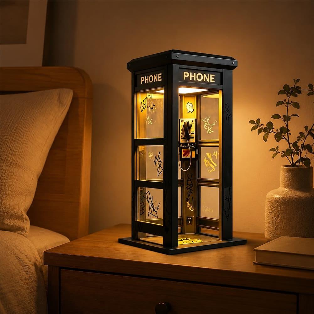 빈티지 런던 전화 부스 테이블 램프 레트로 전화 부스  - Vintage Lighting Decor 리뷰 및 가격