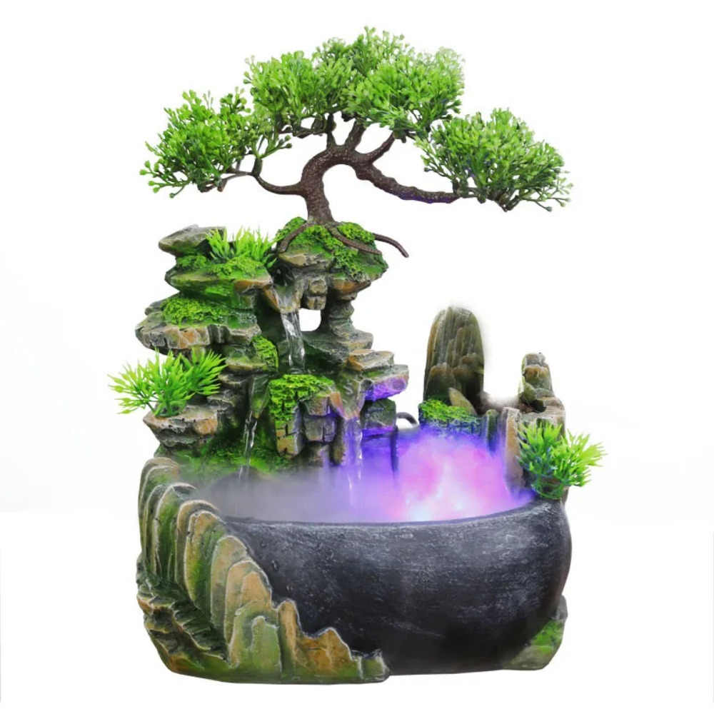 LED 조명이 있는 풍수 폭포 분수, 회사 사무실 탁상 - Lighting Decor Company 리뷰 및 가격