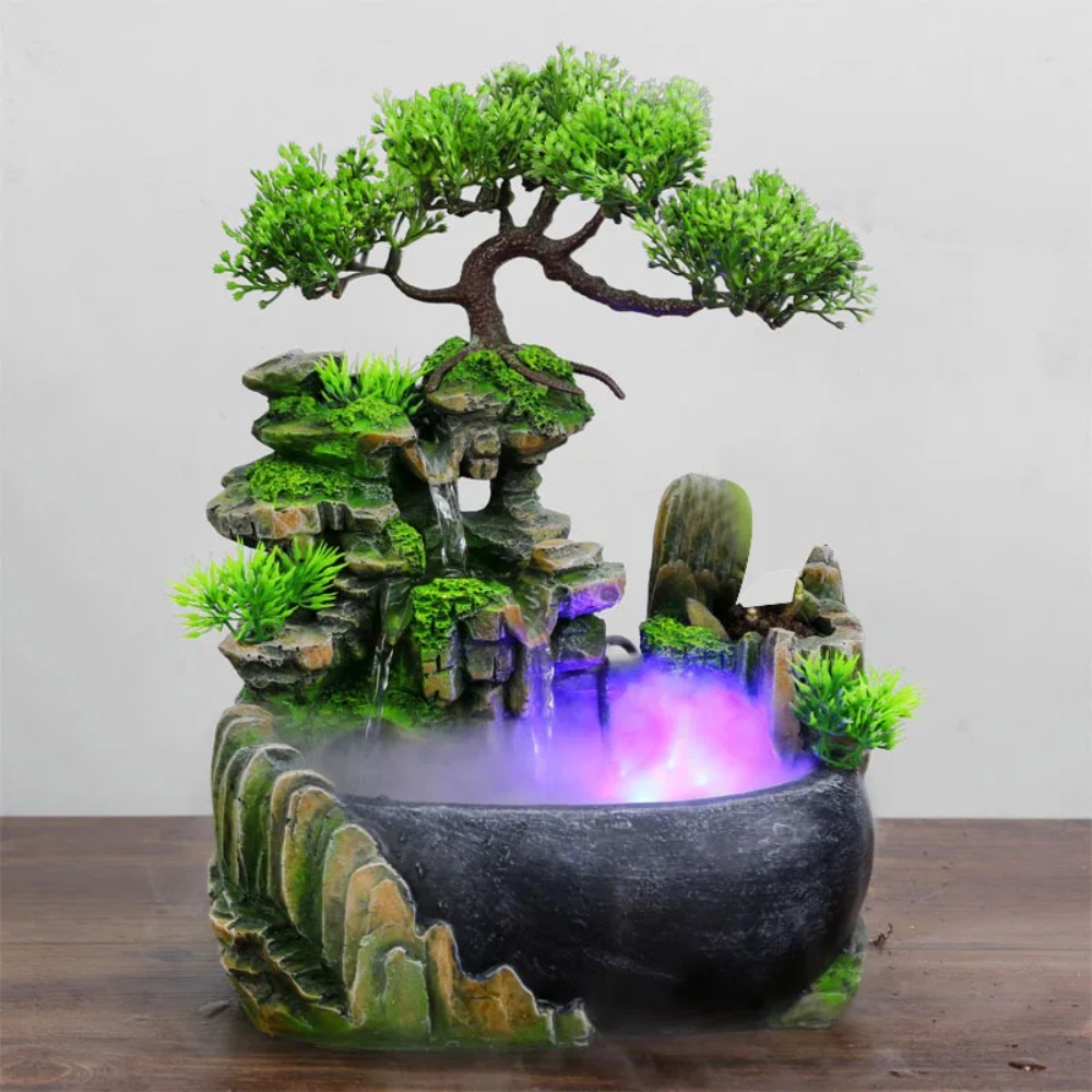 LED 조명이 있는 풍수 폭포 분수, 회사 사무실 탁상 - Lighting Decor Company 리뷰 및 가격