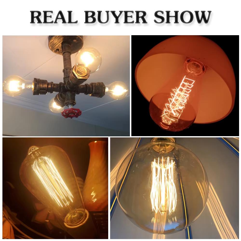레트로 에디슨 전구 E27 40W 220V A60 ST - Vintage Lighting Decor 리뷰 및 가격