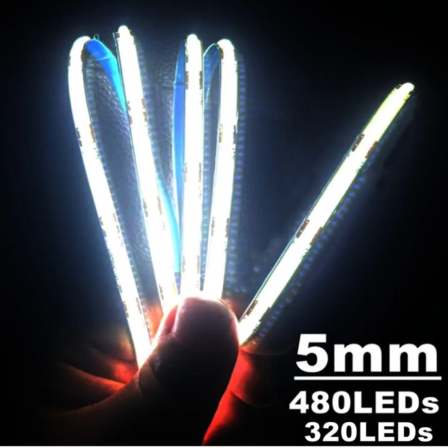 매우 얇은 COB LED 스트립 480LED/m 소프트 - Lighting Decor And More 리뷰 및 가격