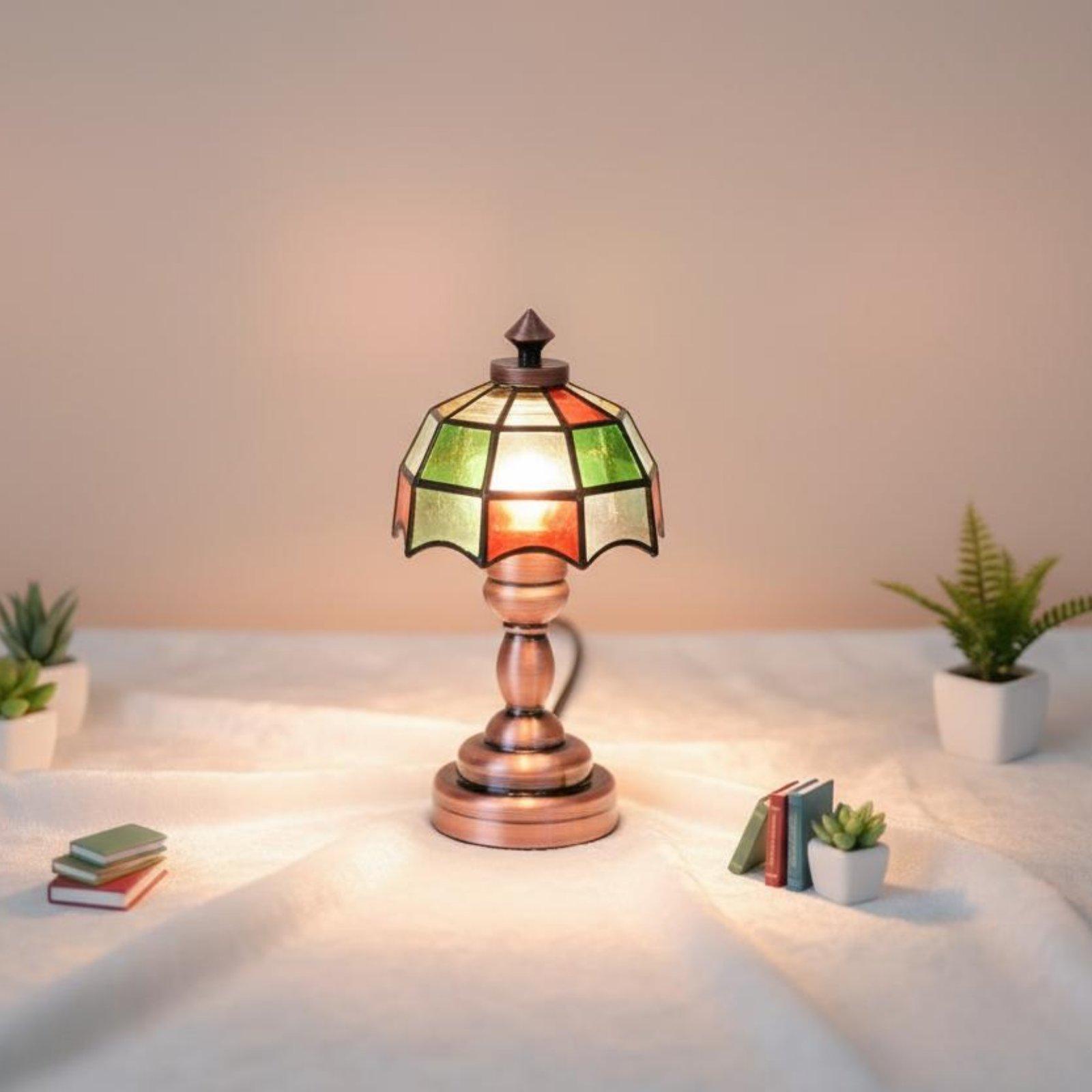 미니어처 램프 빈티지 합금 유약 인형 집 LED 조명  - Vintage Lighting Decor 리뷰 및 가격